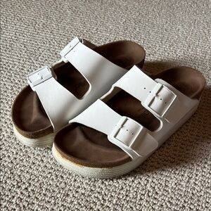 Birkenstock Papillio White Arizona Platform